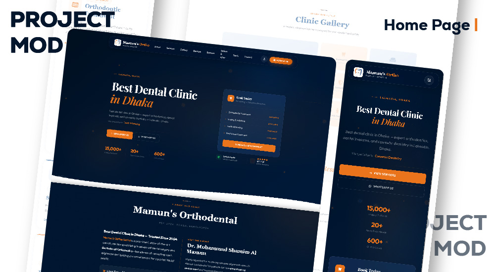 Mamun's Orthodental — Clinic Management System preview showcase